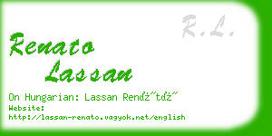 renato lassan business card